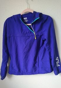 Fila blue half-zip windbreaker